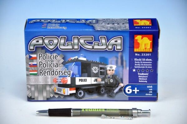 Stavebnice Dromader Policie Auto 23201 58 ks