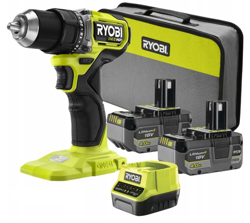 Aku vrtací šroubovák Ryobi RDD18C1-2C40S / 18 V / 60 Nm / 4 Ah / zelená Varianta: ivi1