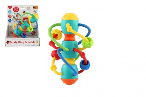 Teddies Chrastítko/kousátko spirála s kuličkami