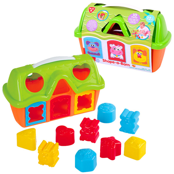 Vkládačka stodola s tvary 10ks plast 25x17x11cm 12m+