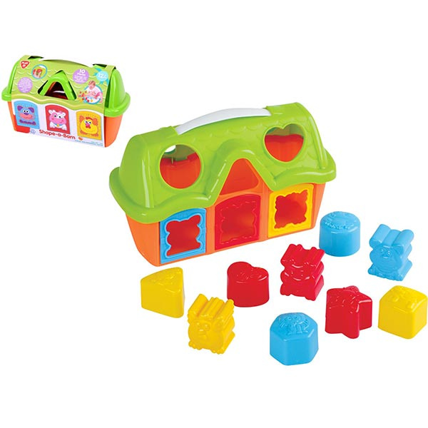 Vkládačka stodola s tvary 10ks plast 25x17x11cm 12m+