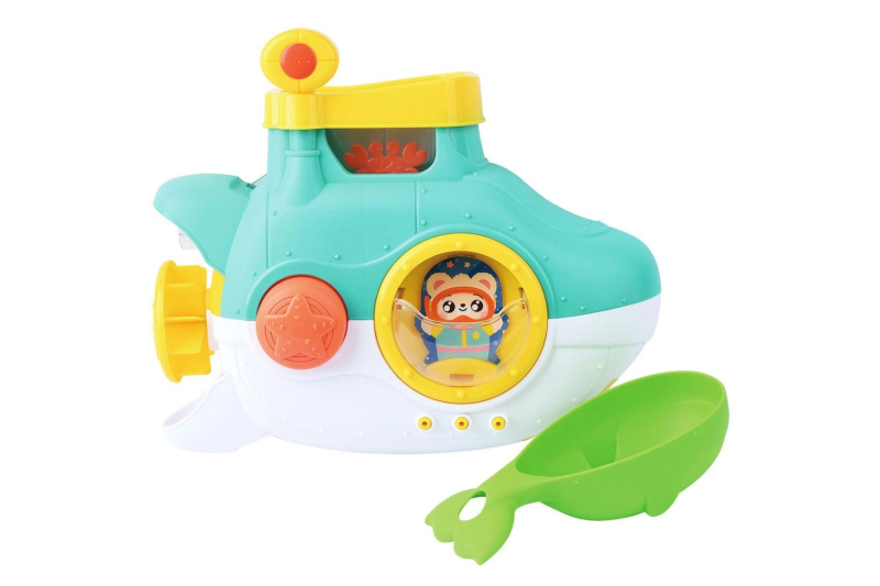 Plastová ponorka do vany s přísavkami a lopatkou 23 cm