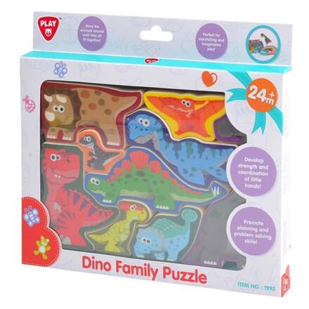 Teddies puzzl vkládačka deskové dinosauři 20x14cm v krabičce 24x21x2cm