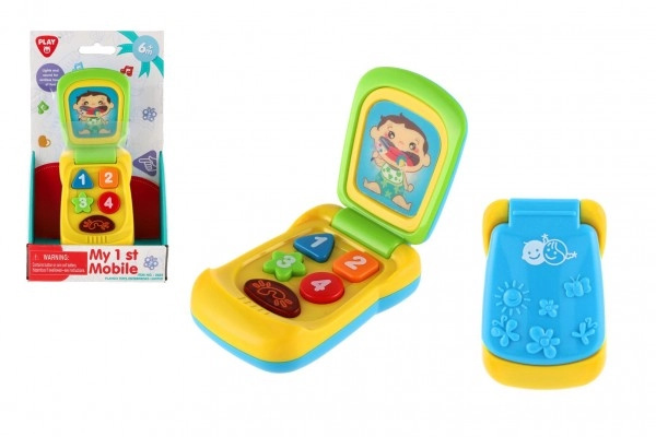Teddies Mobil plast 14 cm na baterie se zvukem se světlem na kartě