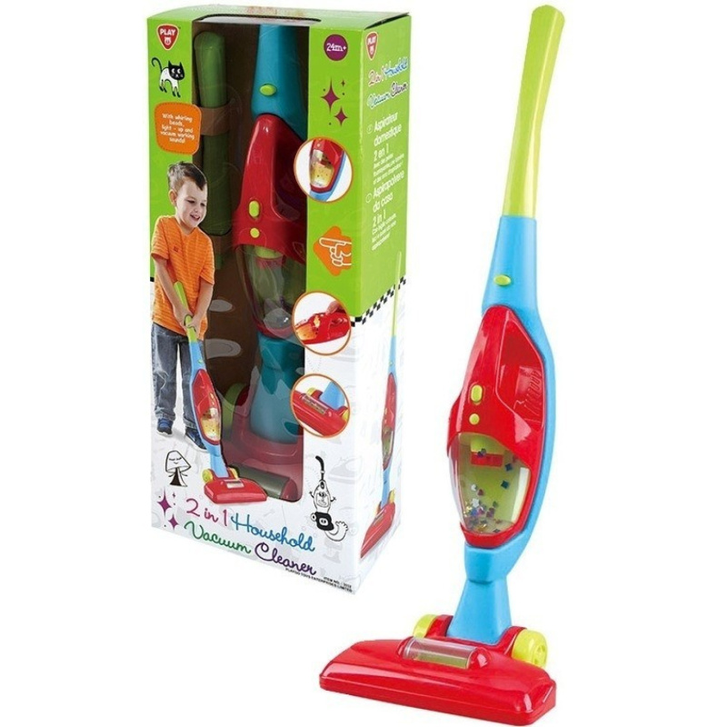 Teddies Vysavač 2v1 plast na baterie se světlem se zvukem