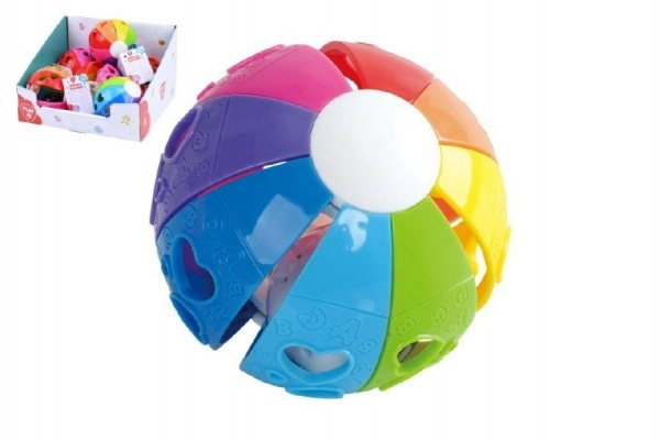 Teddies Míč duhový plast 10cm 6 ks v boxu