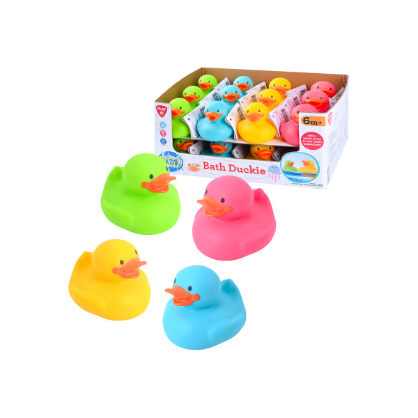 Gumové kačenky do vody 8 × 8 cm, 4 barvy, 6m+