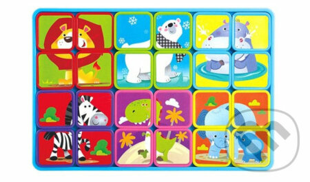 Teddies Puzzle magnetické deskové zvířata plast