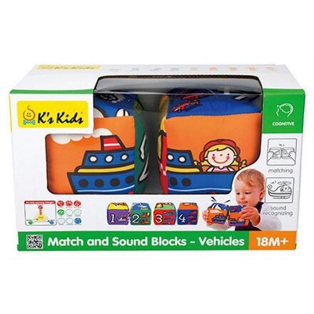 K´s Kids Zábavné textilní kostky - Autíčka