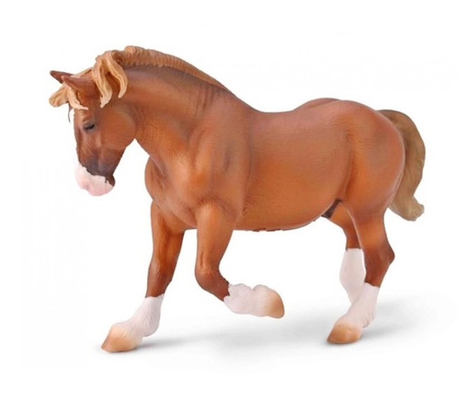 Kůň plemene breton, plavý – figurka COLLECTA