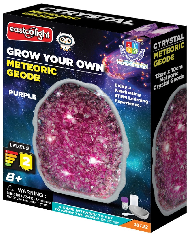 Meteorická geoda pro pěstování fialových krystalů