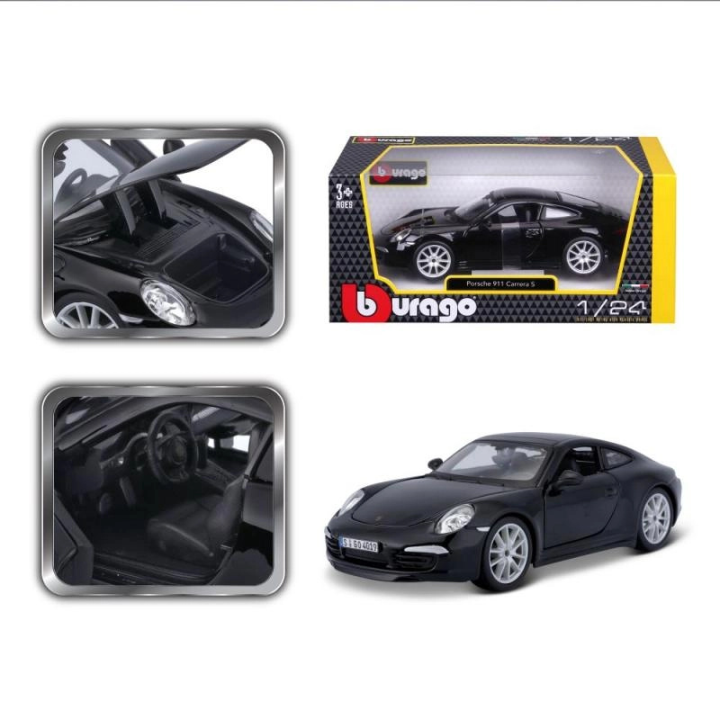 Carrera Bburago Plus Porsche 911 S černá 1:24