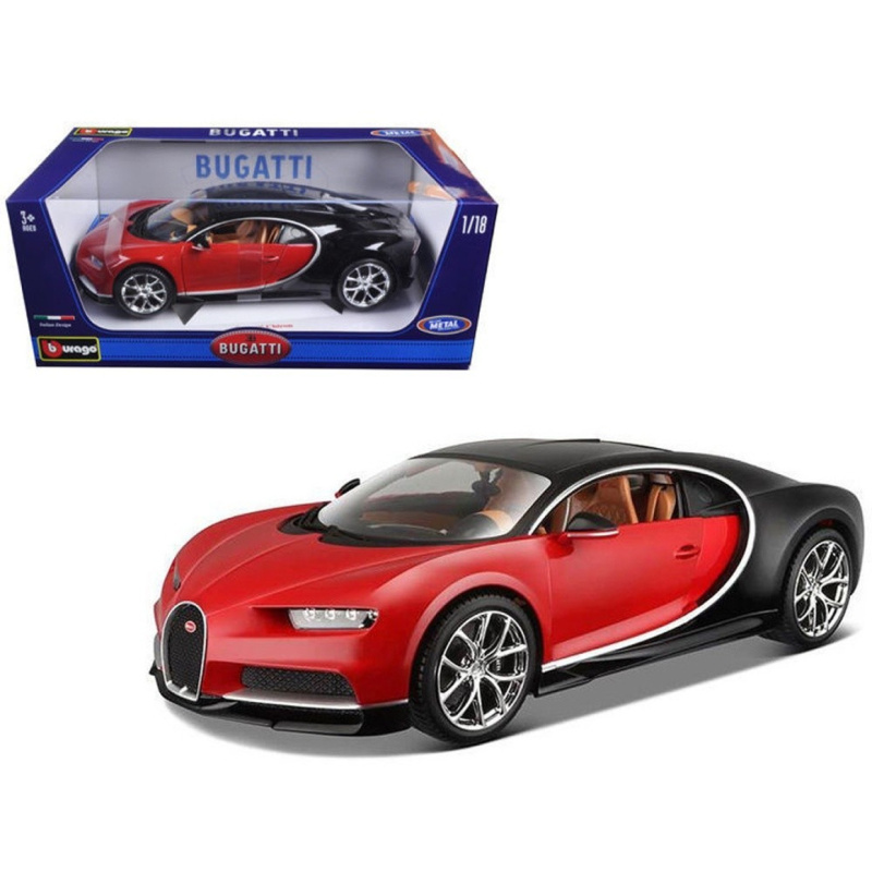Bburago 1:18 Plus Bugatti Chiron black/red