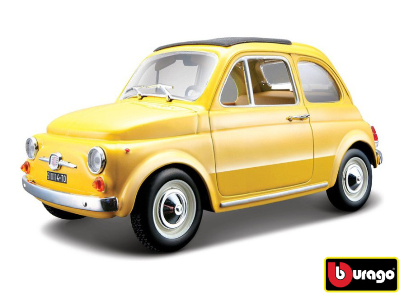 Bburago 1:24 Fiat 500 F 1965 žlutá 18-22098