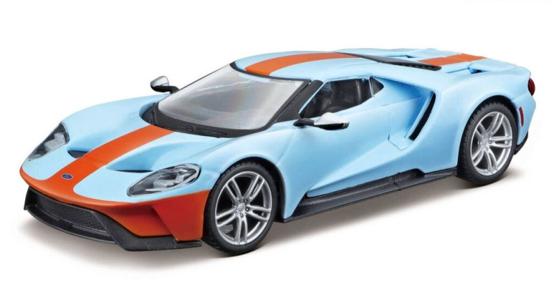 Bburago 1:32 Ford GT - 2019 - Light Blue/Orange