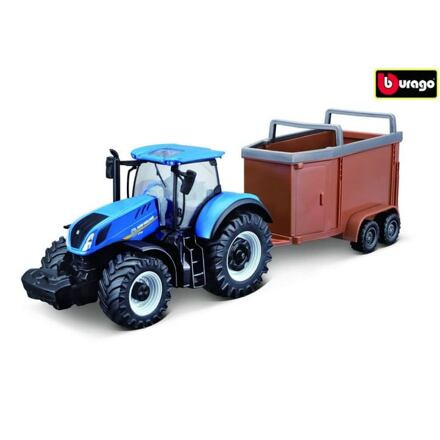 Bburago New Holland T7000 Tractor with HorseTrailer 1:32