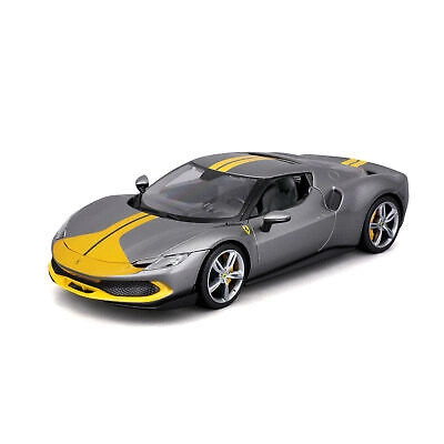 Bburago Ferrari 296 Gtb Assetto Fiorano 2022 Šedá Žlutá 1:18