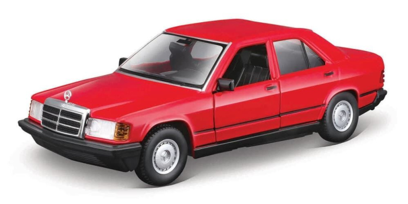Bburago Mercedes benz 190e 1984 Red 1:24