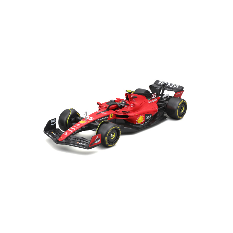Bburago 1:24 Formula F1 Ferrari Scuderia SF-23 (2023) nr.55 Carlos Sainz  - Hard Case