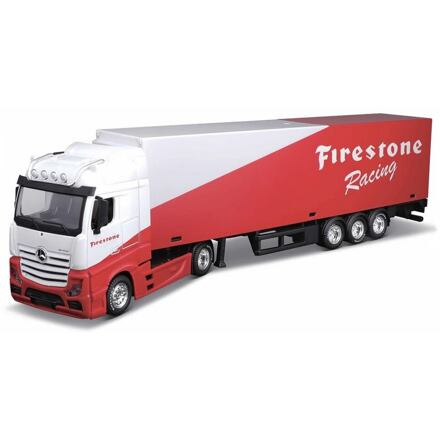 Kamion s přívěsem Bburago MB Actros Gigaspace Firestone 1:43