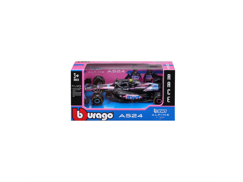 Bburago 1:43 RACE Formula F1 - BWT Alpine F1 Team A524 (2024) #10 (Pierre Gasly)