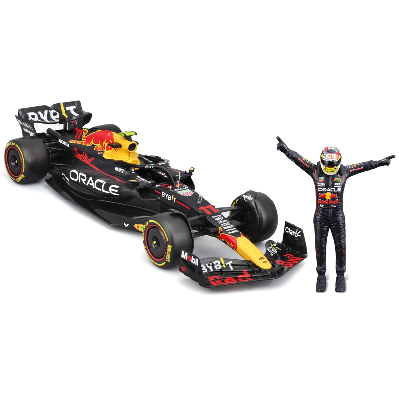 bburago 1:24 formula 1 red bull racing rb19 2023 s figurkou jezdce a dárkovou krabičkou