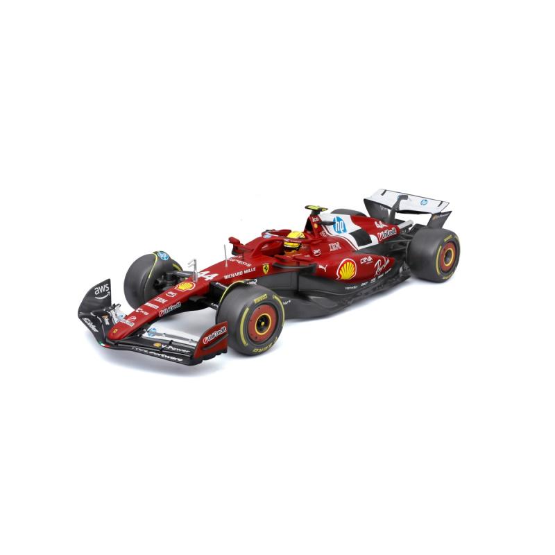 Bburago – RACE Formule F1 Ferrari SF-25 (2025) s helmou, #44 Lewis Hamilton, 1:18