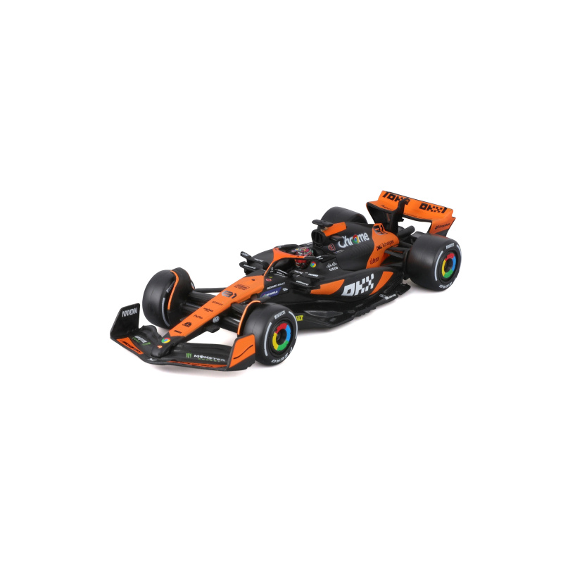 bburago 1:43 formula 1 mclaren mcl38 2024 oscar piastri senna edition v vitríně