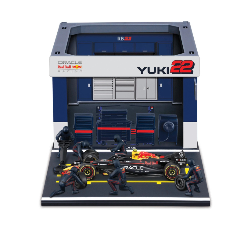 Bburago - Formula Racing F1 Pit Pass set - Oracle Red Bull Racing RB21 (2025) #22 Yuki Tsunoda, 1:43
