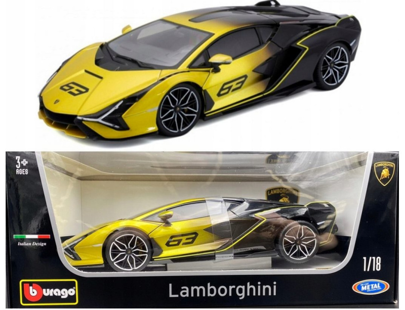 Bburago Lamborghini Sián FKP 37 žlutá BB18 11100 1:18