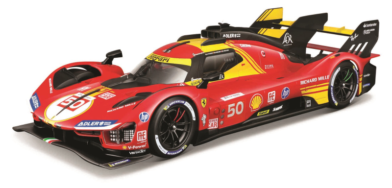 Bburago 1:18 Ferrari Racing - 499P LMH nr.50 (24H Le Mans Champion 2024) HARD CASE