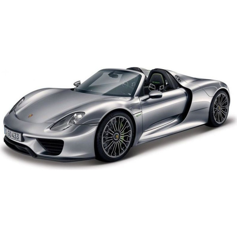 Bburago 1:24 Porsche 918 Spyder Metallic šedá 18-21076