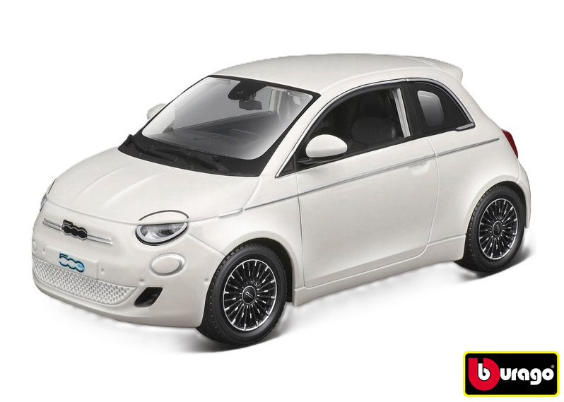 Bburago Plus Fiat 500e 2023 bílá 1:24