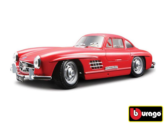BBurago Mercedes Benz 300SL červená 1:24
