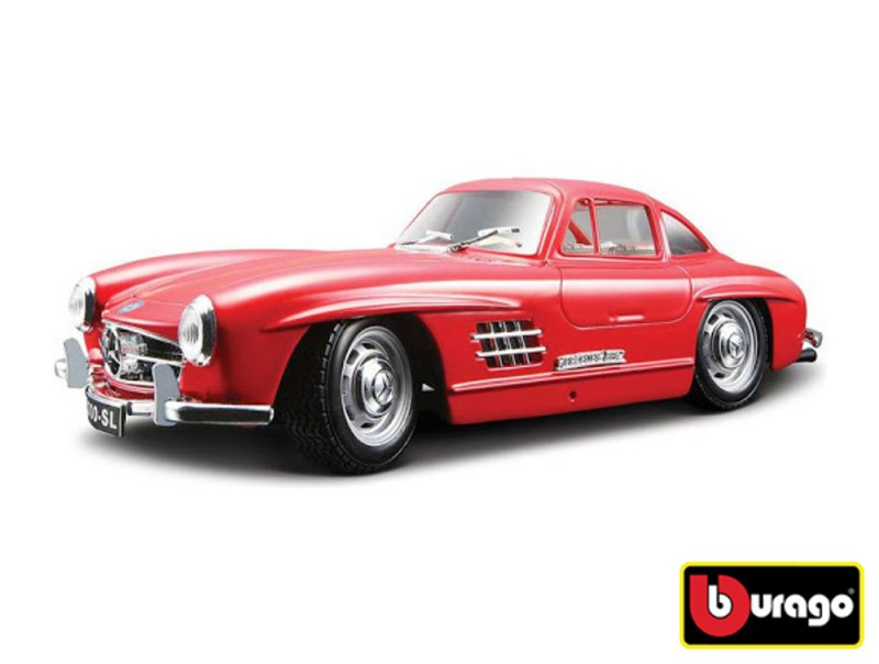 BBurago Mercedes Benz 300SL červená 1:24