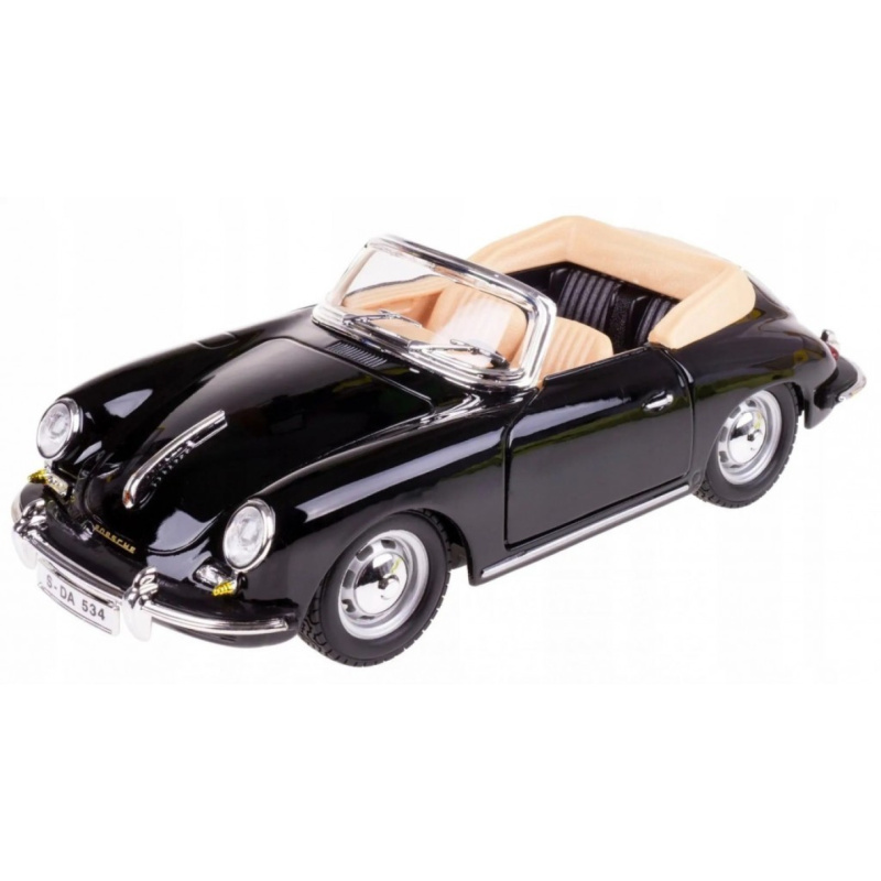 Bburago Porsche 356 B Cabriolet černý 1:24