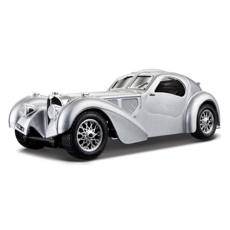Bburago 1:24 Bugatti Atlantic stříbrná