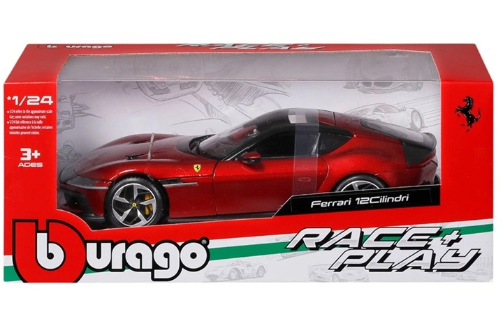 Bburago Ferrari 12Cilindri Race & Play v měřítku 1:24, Rosso Imola