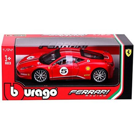 Bburago Ferrari Racing 458 Challenge červená 1:24
