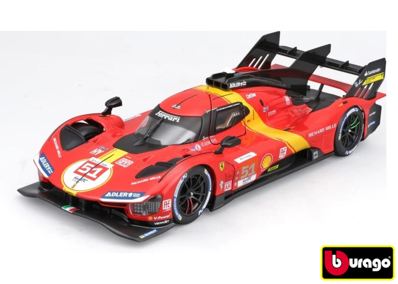 Bburago Ferrari Racing Model KIT Stavebnice 499P LMH 2023 24h Le Mans Champion 1:24
