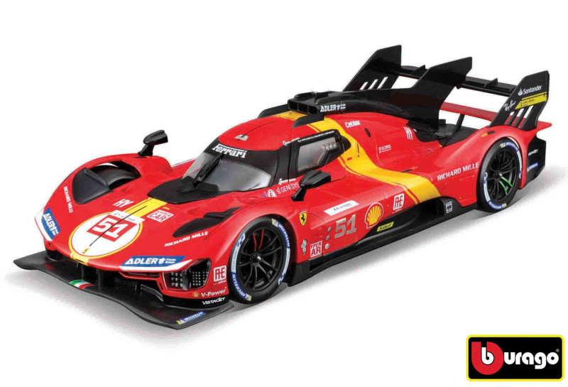 Bburago stavebnice modelu FERRARI 499P č. 51 – 24h Le Mans 1:24