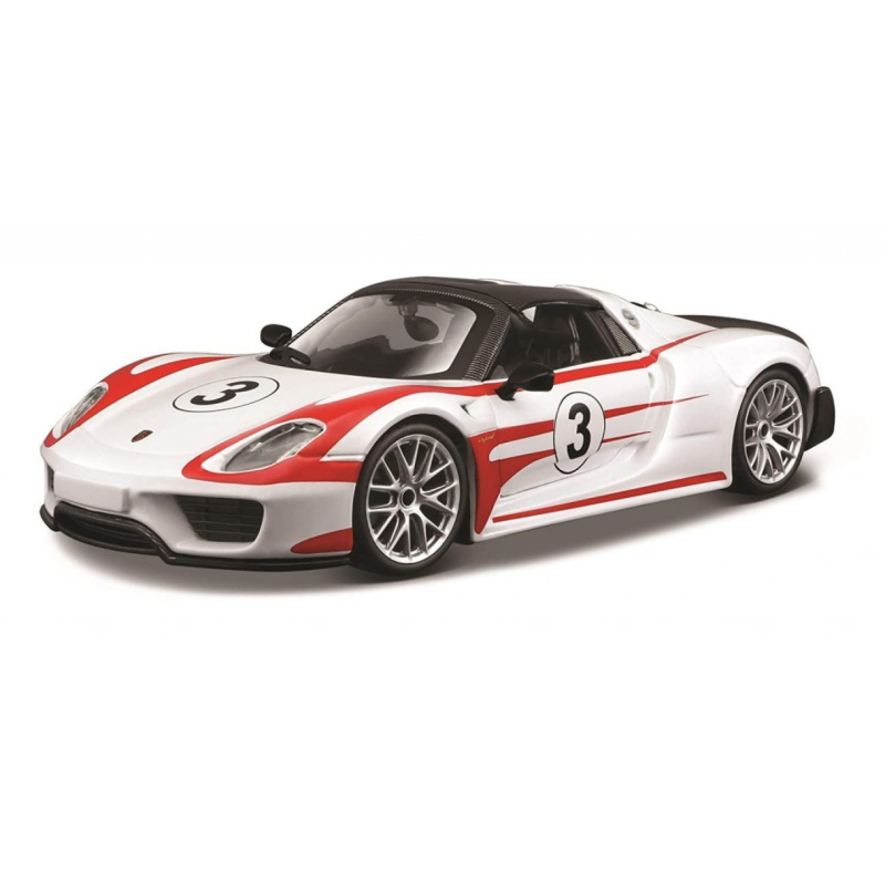 Bburago 1:24 Race Porsche 918 Weissach bílá 18-28009