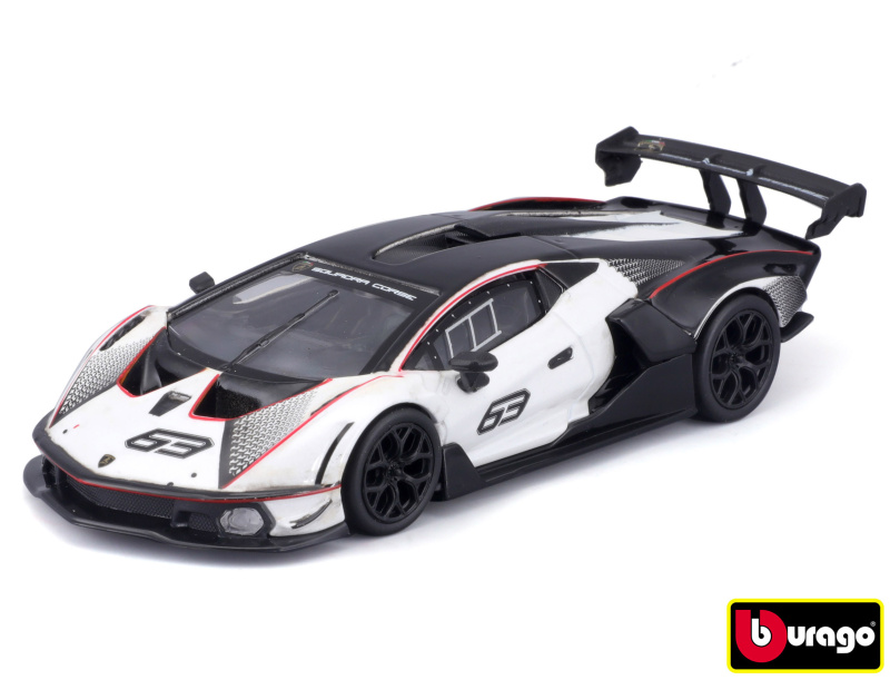Bburago 1:24 Race Lamborghini Essenza SCV12 – Bílé