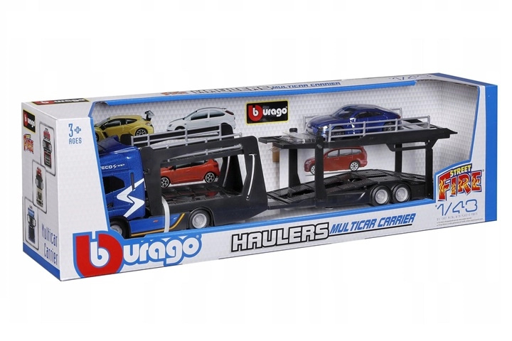 Bburago Street Fire přepravník automobilů Iveco v měřítku 1:43