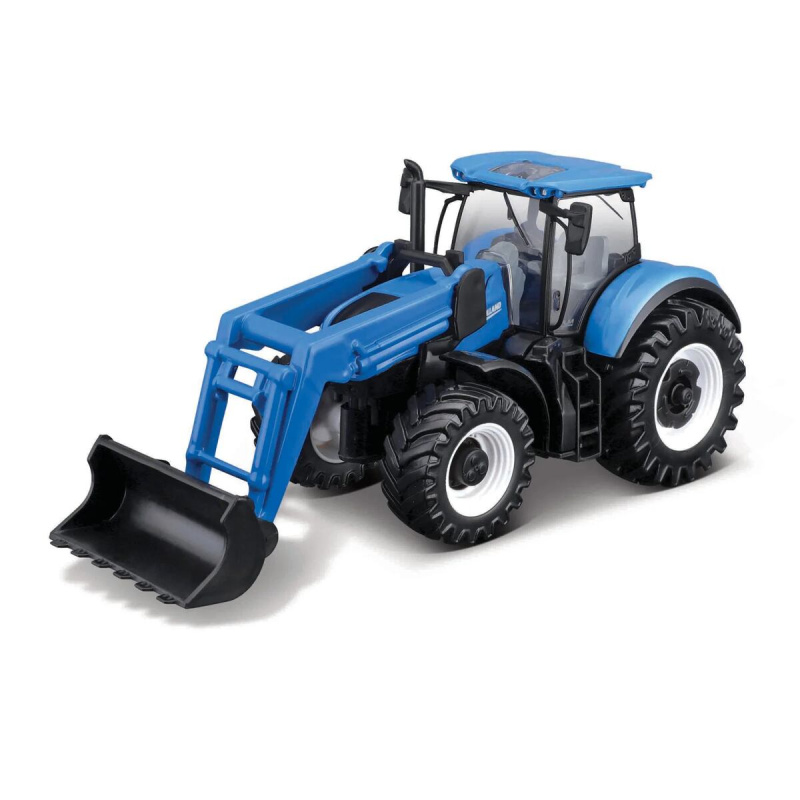 Traktor Bburago s nakladačem Fendt/New Holland/Massey Ferguson varianta 3. červený