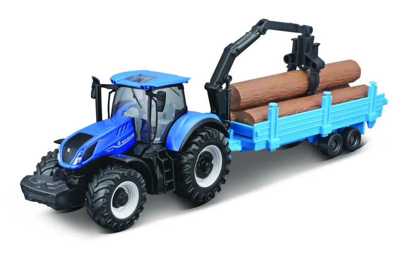 farmářská sada traktor new holland t7.315 hd s 3 přívěsy 10 cm