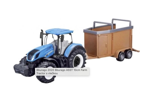 Bburago New Holland T7000 Tractor with HorseTrailer 1:32
