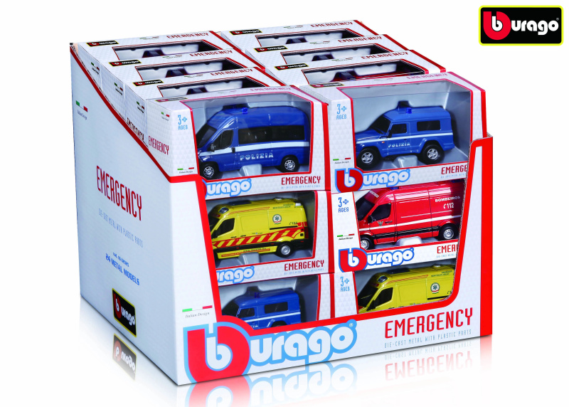 Bburago Emergency vehicles assort 1:50