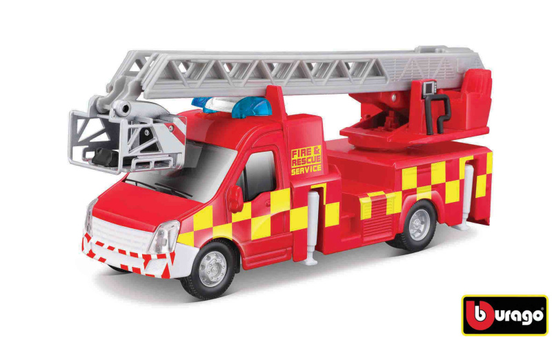 Bburago 1:43 servisní vozidlo Hasičské auto s žebříkem