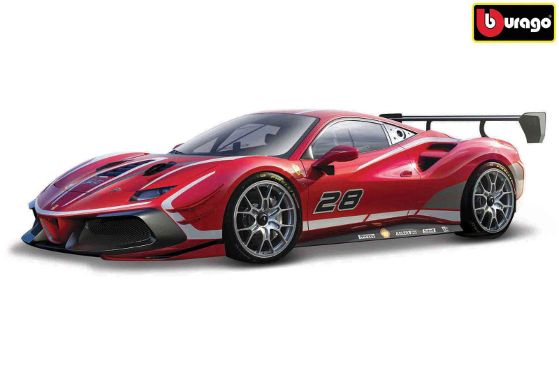 Bburago - RACING, Ferrari 488 CHALLENGE EVO 2020 v dekorativním boxu, 1:43